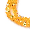 Electroplate Transparent Glass Beads Strands EGLA-A046-01B-07-2