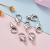 Platinum Plated Alloy Lobster Claw Clasps X-E105-NF-6