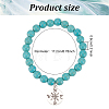 6Pcs 6 Style Synthetic Turquoise Round Beaded Stretch Bracelets Set BJEW-AN0001-20-2