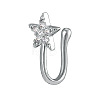 Brass Micro Pave Clear Cubic Zirconia Clip-on Nose Septum Rings WGE30AD-16-1