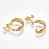Brass Clip-on Earring Findings KK-T038-301G-2