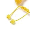 12.5mm Round Dyed 12.5mm Round Natural White Jade Imitation Beeswax Braided Bead Bracelets for Women Men BJEW-C060-01A-3