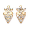 Alloy Rhinestone Pendants FIND-N008-27KCG-1