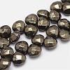 Natural Pyrite Beads Strands G-G937-06-1