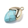 Synthetic Dyed Turquoise Pendants G-U019-03A-07-2