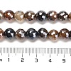 Electroplated Natural Agate Round Beads Strands G-L598-A01-02B-5