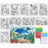 AHADERMAKER 1 Set Coloring Paper Greeting Cards Sets AJEW-GA0007-06-1