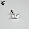 G23 Titanium Micro Pave Cubic Zirconia Cartilage Earrings WG0CACB-03-1