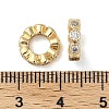 Brass Clear Cubic Zirconia Linking Rings KK-U045-10G-3