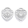 Brass Micro Pave Cubic Clear Zirconia Pendants X-KK-N232-89-NF-2