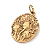 Embossed 304 Stainless Steel Pendants LS-STAS-Z189-05G-2
