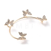 Butterfly Crystal Rhinestone Cuff Earrings for Girl Women Gift EJEW-F275-02A-G-3