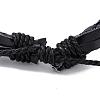 Adjustable Casual Unisex Zinc Alloy and Braided Leather Multi-strand Bracelets BJEW-BB15639-B-3