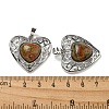 Natural Unakite Peach Love Heart Pendants G-G158-01H-3