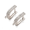 925 Sterling Silver Cubic Zirconia Leverback Earring Findings STER-U009-08P-1