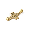 Ion Plating(IP) 304 Stainless Steel Micro Pave Cubic Zirconia Pendants STAS-Z107-08G-15-2