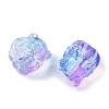 Transparent Spray Paint Glass Beads GLAA-H035-01I-2