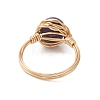 Natural Tiger Eye Finger Rings RJEW-JR00986-5