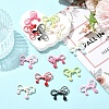14Pcs 7 Colors Baking Paint Alloy Beads FIND-YW0012-46-4