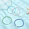 Natural Gemstone & Glass Seed Beads Braided Bead Bracelets BJEW-JB13887-1