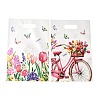 50Pcs 2 Styles Floral Bike Printed Plastic Gift Storage Tote Bags PL-CBAAD12-07-1