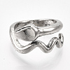 Alloy Cuff Finger Rings RJEW-T008-31AS-1