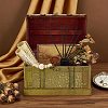 Retro Wood Jewelry Set Storage Organizer Boxes with Clasps CON-WH0115-96B-4