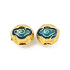 Rack Plating Brass Enamel Beads KK-P277-36G-2