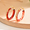 201 Stainless Steel Acrylic Hoop Earrings for Women IG1029-5-1