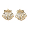 304 Stainless Steel Micro Pave Clear Cubic Zirconia Pendants CU-CBAF0F8-01A-G-1