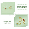 3pcs 3 styles Brass Adjustable Ring Findings FIND-FI0001-06G-5