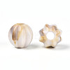 Two Tone Opaque Acrylic European Beads OACR-N157-08-2