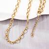 304 Stainless Steel Cable Chains Bracelet & Necklace Jewelry Sets SJEW-L199-01G-2