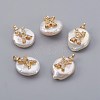 Natural Cultured Freshwater Pearl Pendants PEAR-F008-30G-X-1