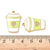 304 Stainless Steel Enamel Pendants STAS-I346-07G-02-3