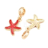 Alloy Enamel European Dangle Charms AL-CBAC2D3-02G-01-2