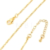 Brass Twisted Cardano Chains  Necklaces for Women NJEW-D302-60G-2