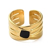 304 Stainless Steel Enamel Cuff Rings RJEW-M171-06G-2