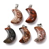 Natural Brecciated Jasper Pendants G-F820-02I-01-1