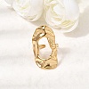 304 Stainless Steel Cuff Open Rings for Women RJEW-T034-01G-1