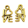 For Valentine's Day Tibetan Style Alloy Antique Golden Charms GLF0299Y-1