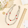 1Pc Polymer Clay Rhinestone Round Beaded Pants Chain Belts for Women AJEW-CN0007-10B-3