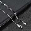 0.8MM Brass Box Chain Necklaces NJEW-G341-02P-1