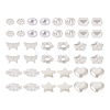 500Pcs 10 Style ABS Plastic Imitation Pearl Beads KY-BY0001-02-28