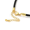 3MM Braided Round Imitation Leather Cord Bracelet Making MAK-S075-01G-S-2