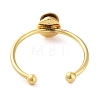 Brass Open Cuff Ring Components KK-Q799-01G-02-3