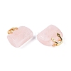 Natural Rose Quartz Pendants G-Q602-01G-05-2