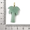 Natural Green Aventurine Carved Pendants G-C282-04E-3