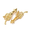 Brass Pave Cubic Zirconia Pendants X-KK-A271-01B-G-2