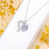 Alloy Rhinestone Pendant Necklaces WGF262C-01-2